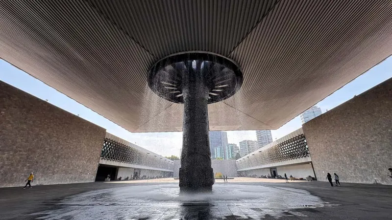 Chapultepec Park path linking two flagship museums in Mexico City, anthropology and modern art