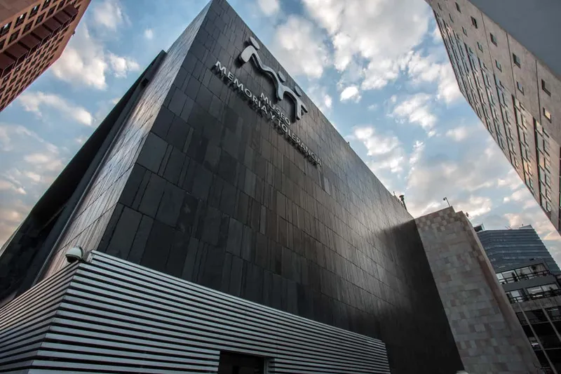 Reflective memorial hall inside the Museo Memoria y Tolerancia, among the most moving museums in Mexico City
